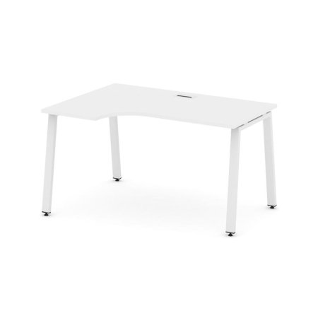 Стол рабочий эргономичный SN-6A.SPA-011(L) (1380х700/980х750) (Белый/Металл Белый)