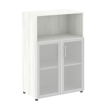 Шкаф широкий средний нужен топ LT.ST 2.2R 800x450x1195 (Снежная Патина)