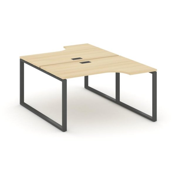Рабочая станция эргономичная SN-6O.DRPA-002 (1580х1232/1992х750) (Акация Лорка/Металл Антрацит)