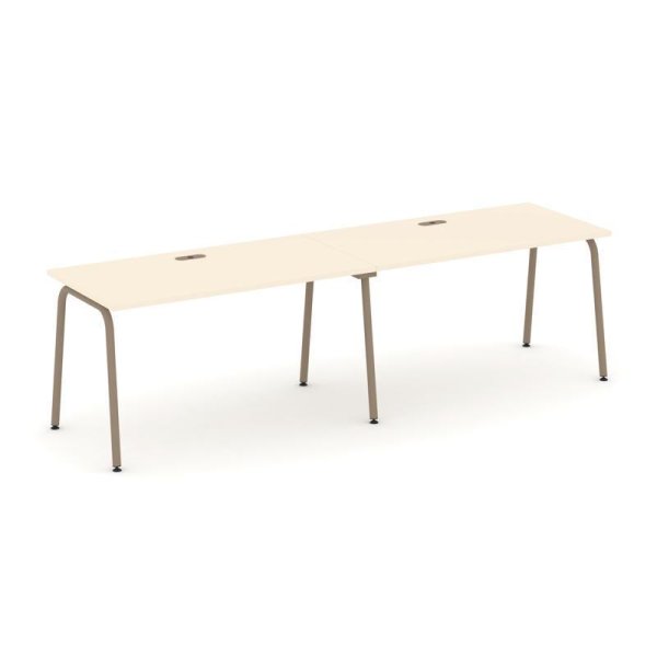 Рабочая станция 2 места ES.RS-2.3-LK (2760х730х750) (Сатин/Металл Латте)