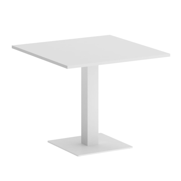 Стол квадратный VR.SP-5-90.2 900x900x750 (Белый/Белый Металл)
