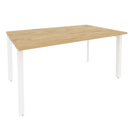 Стол переговорный Onix O.MP-PRG-1.4 1580x980x750 (Тиквуд Светлый/Белый Металл)