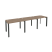Рабочая станция на П-образном м/к Onix O.MP-RS-3.1.7 2940x720x750 (Тиквуд Темный/Белый Металл)