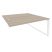 Стол-приставка двойной на О-образном м/к к опорным элем. Onix O.MO-D.SPR-4.8 1580x1635x750 (Тиквуд Темный/Белый Металл)