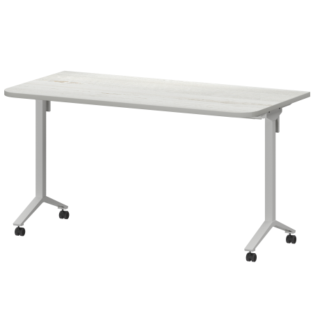 Стол мобильный складной радиусный Моби МБ25-140.70Р 1400x700x750 (Сосна винтер/Белый)