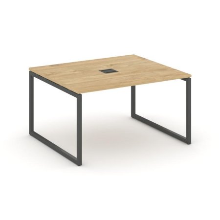 Стол переговорный SN-4O.SPRG-033 (1380х1180х750) (Тиквуд Светлый/Металл Антрацит)