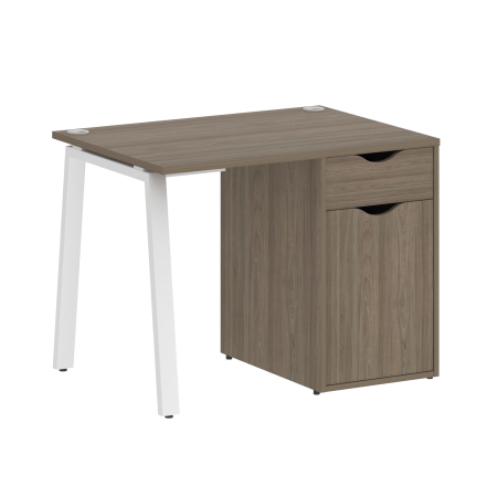 Стол письменный VR.SP-3-98.1.A 980x720x750 (Вяз благородный/Белый Металл)