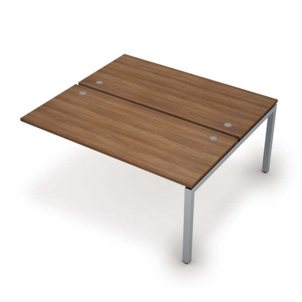 6МБК.5274 Бенч-система на 2 рабочих места, конечный модуль (1600x1435x750) (Шамони темный/Алюминий матовый)