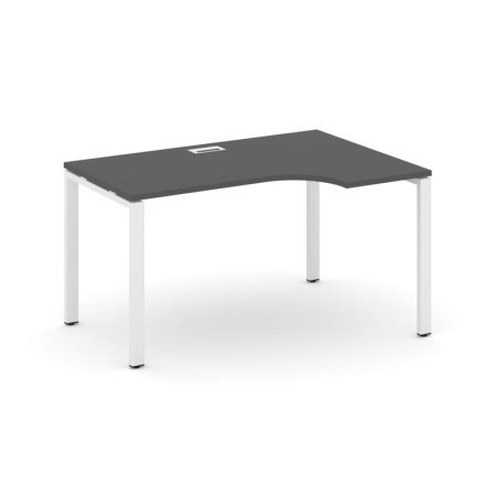 Стол рабочий эргономичный SN-6P.SPA-021(R) (1380х800/980х750) (Антрацит/Металл Белый)