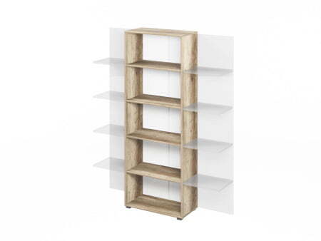 Стеллаж L-641 712х356х1916 (Дуб Каньон)