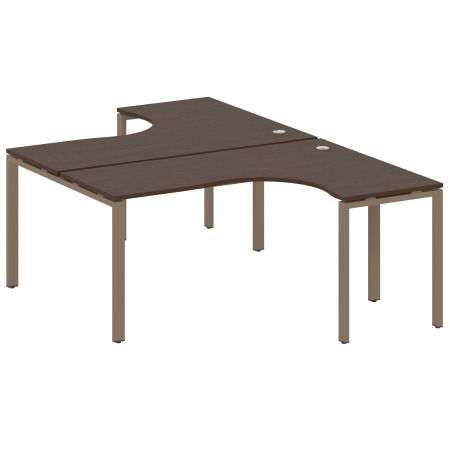 Рабочая станция криволинейная Metal System Style БП.РАС-СА-2.4 1600x2435x750 (Венге Цаво/Мокко металл)