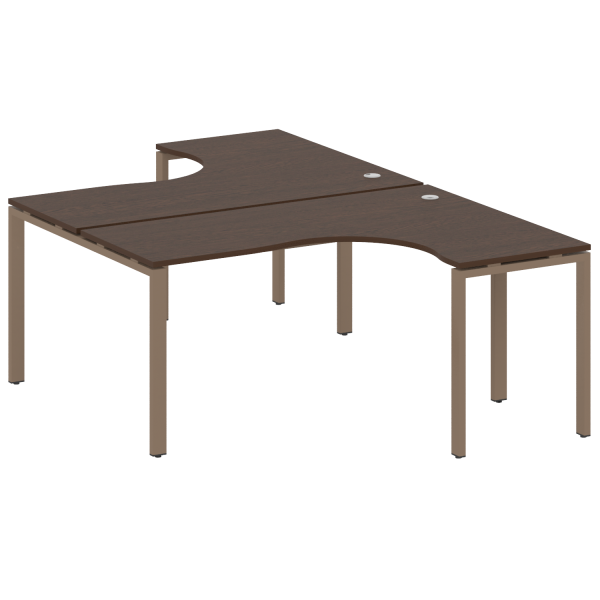 Рабочая станция криволинейная Metal System Style БП.РАС-СА-2.4 1600x2435x750 (Венге Цаво/Мокко металл)