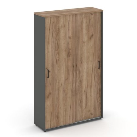 Шкаф-купе с полками SN.SHK.E-001 (1200х400х1982) (Антрацит/Дуб Табак)