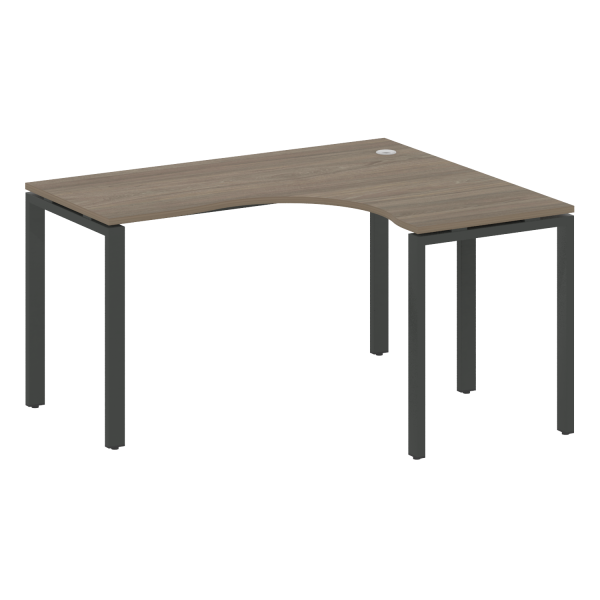 Стол криволинейный правый Metal System Style БП.СА-3 Пр 1400x1200x750 (Вяз/Антрацит металл)