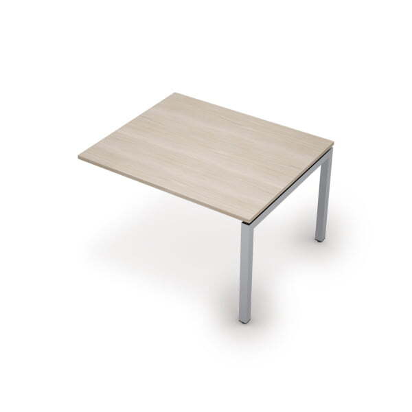 6МПК.502 Бенч-система для переговорных столов, конечный модуль (1200x1000x750) (Шамони светлый/Алюминий матовый)