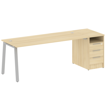 Рабочая станция Metal System Style БА.РС-СТП-1.5 2212x720x750 (Акация/Серый металл)