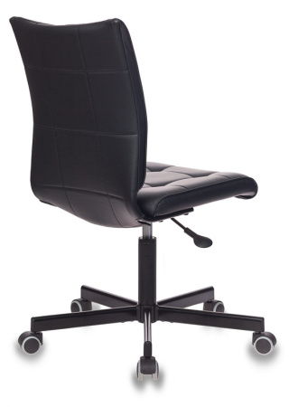 Кресло CH-330M черный Leather Black эко.кожа крестов. металл черный (Черный)