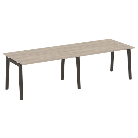 Стол переговорный на деревянных опорах Onix Wood OW.PRG-2.3 2760x980x750 (Дуб Аттик/Дуб Темный)