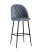 Стул барный Марсель велюр серый (Стул барный Марсель серый)