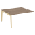 Наборный элемент рабочей станции на деревянных опорах Onix Wood OW.2.NRS-4.7 1580x1475x750 (Тиквуд Светлый/Дуб Темный)