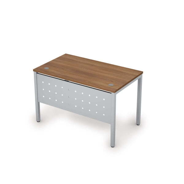 6МК.008  Стол рабочий (1200x700x750) (Шамони темный/Алюминий матовый)