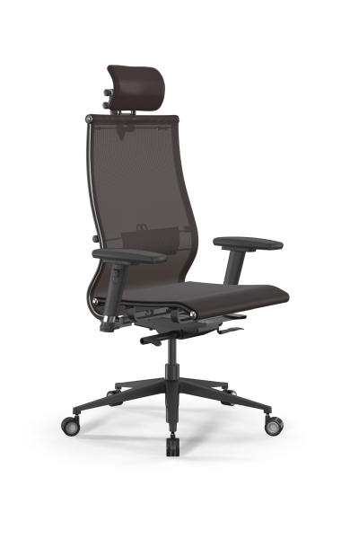 Кресло для руководителя Метта SynchroSit 10 L2-107D - TV /Km00/Nb00/D03P/H3mL-3D(M24.B11.G19.W04) (Коричневый)