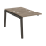 Наборный элемент рабочей станции на деревянных опорах Onix Wood OW.2.NRS-0.7 780x1475x750 (Тиквуд Светлый/Дуб Темный)