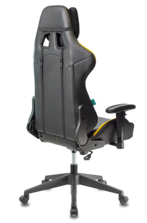 Кресло игровое Zombie VIKING 5 AERO черный/желтый эко.кожа с подголов. крестов. пластик (Желтый)