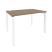 Стол рабочий на П-образном м/к Onix O.MP-SP-2.8 1180x800x750 (Тиквуд Темный/Белый Металл)