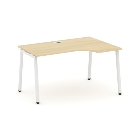 Стол рабочий эргономичный SN-4A.SPA-001(R) (1380х600/980х750) (Акация Лорка/Металл Белый)