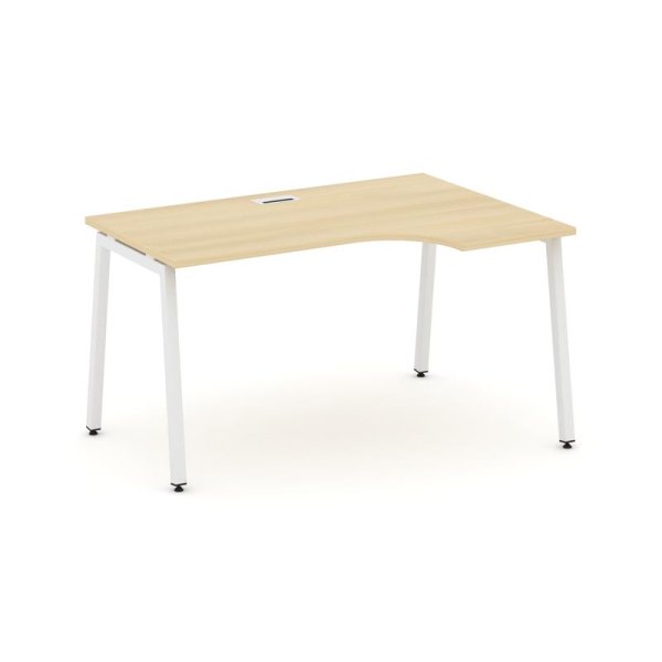 Стол рабочий эргономичный SN-4A.SPA-021(R) (1380х800/980х750) (Акация Лорка/Металл Белый)