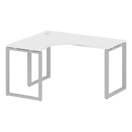 Стол криволинейный левый Metal System Style БО.СА-3 Л 1400x1200x750 (Белый/Серый металл)