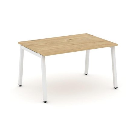 Стол переговорный SN-5A.SPRG-001.3 (980х980х750) (Тиквуд Светлый/Металл Белый)