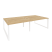 Рабочая станция на О-образном м/к Onix O.MO-D.RS-4.3.7 2760x1475x750 (Тиквуд Темный/Белый Металл)