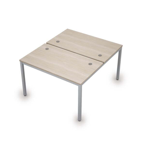 6МБ.269 Бенч-система на два рабочих места (1400x1235x750) (Шамони светлый/Алюминий матовый)