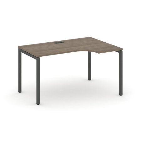Стол рабочий эргономичный SN-4P.SPA-011(R) (1380х700/980х750) (Вяз Благородный/Металл Антрацит)
