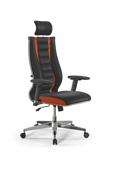 Кресло для руководителя Метта Sit 10 B2-160D - X2+Extra /Km39/Wm12/D03P/H3mL-2D(M09.B22.G18.W02) (Черный | Оранжевый)