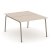 Рабочая станция 2 места ES.D.RS-2.2-VK (1180х1500х750) (Тиквуд Светлый/Металл Латте)