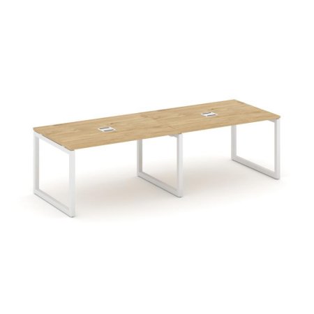 Стол переговорный SN-5O.SPRG-013 (2760х980х750) (Тиквуд Светлый/Металл Белый)