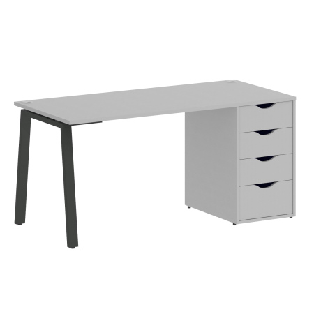 Стол письменный VR.SP-3-158.4.A 1580x720x750 (Серый/Антрацит Металл)