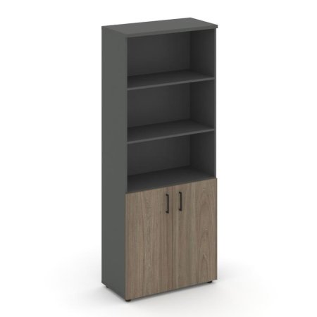 Шкаф высокий широкий SN.STS.E-101 (796х400х1982) (Антрацит/Вяз Благородный)