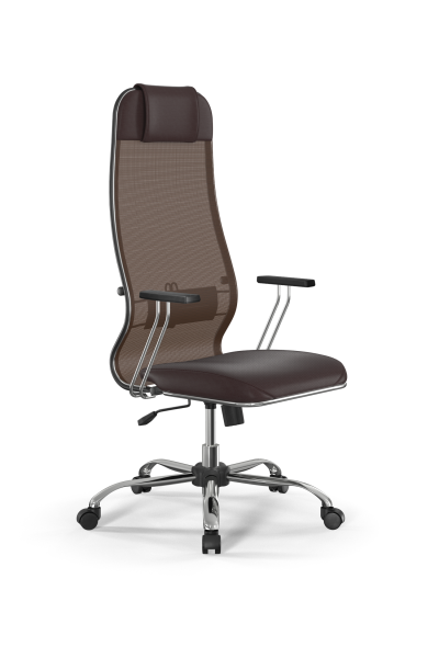 Кресло для руководителя Метта Sit 10 B1-115T - X2+Extra /Um00/Wm12/T1bp-c(M09.B21.G20.W01) (Темно-коричневый)