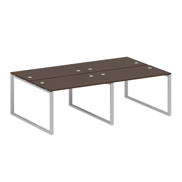 Рабочая станция Metal System Style БО.СМ-4.2 2400x1475x750 (Венге Цаво/Серый металл)