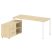 Рабочая станция с опорной тумбой левая Metal System Style БП.РС-СТС-2.4 Л 1700x1520x750 (Дуб Наварра/Серый металл)