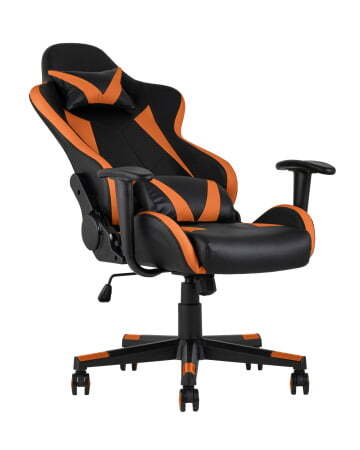 Кресло игровое TopChairs Gallardo оранжевое (Геймерское кресло Gallardo оранжевый)