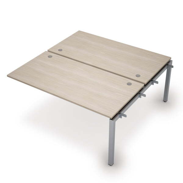 6МБС.5284 Бенч-система на 2 рабочих места, средний модуль (1600x1635x750) (Шамони светлый/Алюминий матовый)