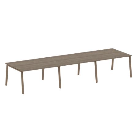 Стол для переговоров (3 столешницы) на А-образном м/к Metal System Style БА.ПРГ-3.3 4200x1235x750 (Вяз/Мокко металл)