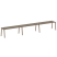 Рабочая станция на 3 рабочих места на А-образном м/к Metal System Style БА.СМ-3.5 5400x720x750 (Дуб наварра/Серый металл)