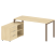 Рабочая станция с опорной тумбой левая Metal System Style БП.РС-СТС-2.4 Л 1700x1520x750 (Дуб Наварра/Серый металл)