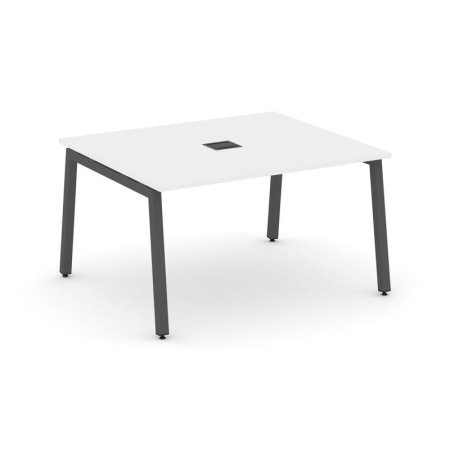 Стол переговорный SN-5A.SPRG-032 (1180х1180х750) (Белый/Металл Антрацит)